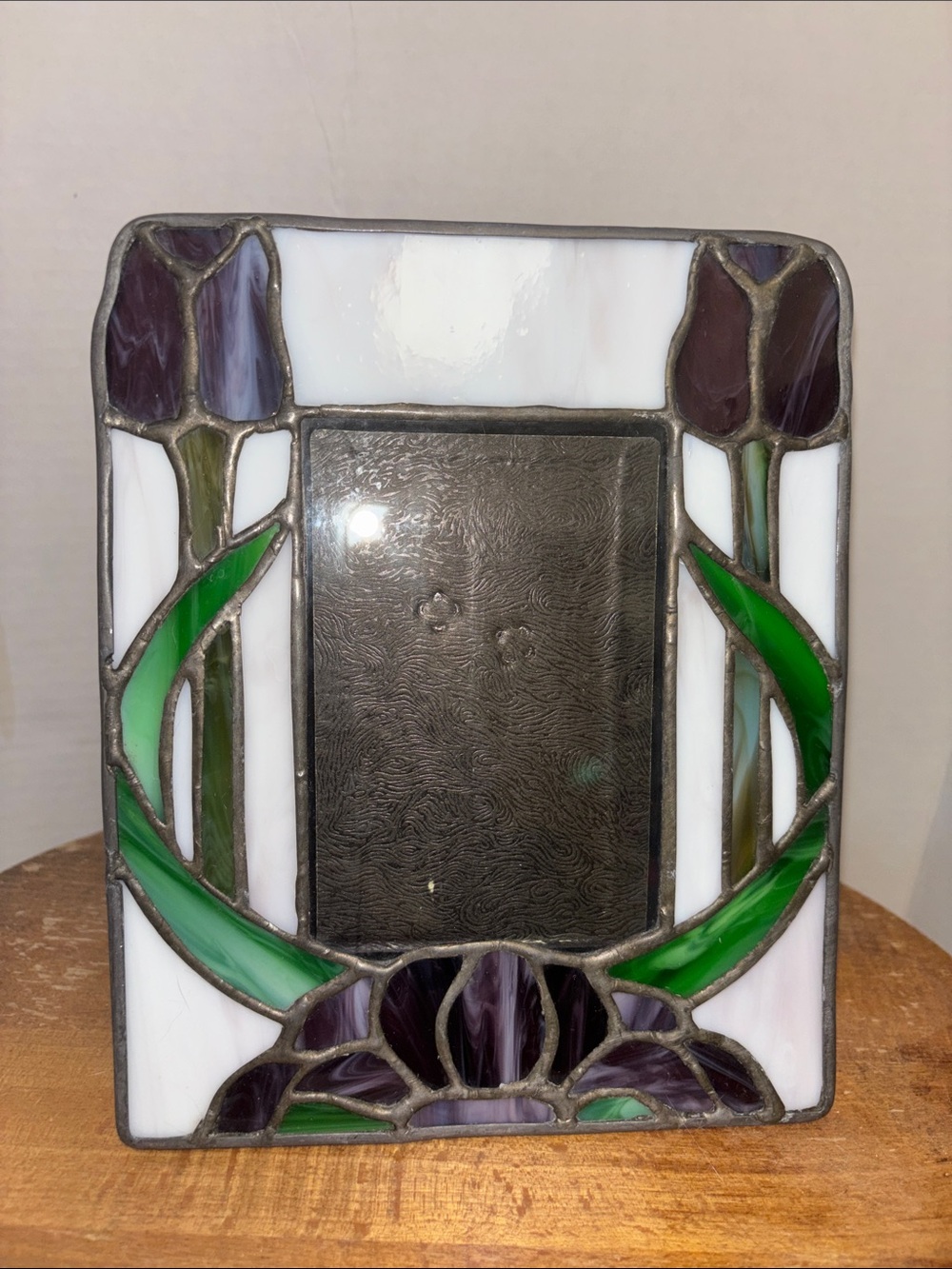 Floral Stained Glass Picture Frame